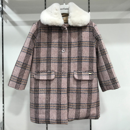 [페리미츠] 러블리 체크 코트 핑크 P1942C065