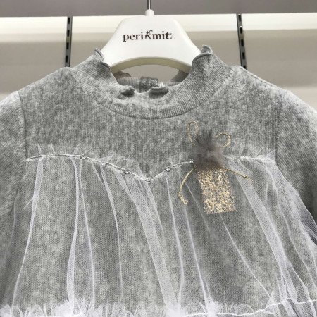 [페리미츠] 러블리 캉캉이 샤 롱 티셔츠 멜란지 P1942T166