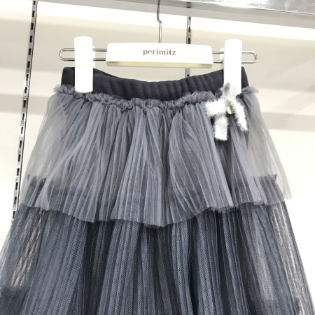 [페리미츠] 러블리 샤 치마 기모 레깅스 그레이 P1942P265