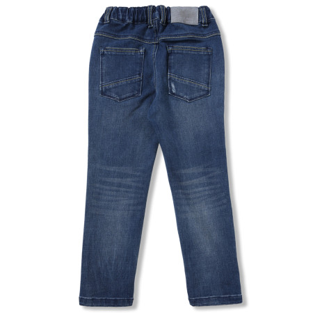 [페리미츠] 아동 옐로 스티치 데님팬츠 밴딩 고무줄 청바지 인디고블루 P1931Q206