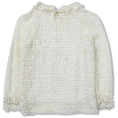 [페리미츠] 아동 여아 러블리 레이스 긴팔 티셔츠 아이보리 P1931T153