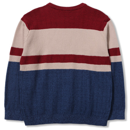 [레노마키즈] 남아 컬러 블럭 라운드 니트 래드 R1931K401