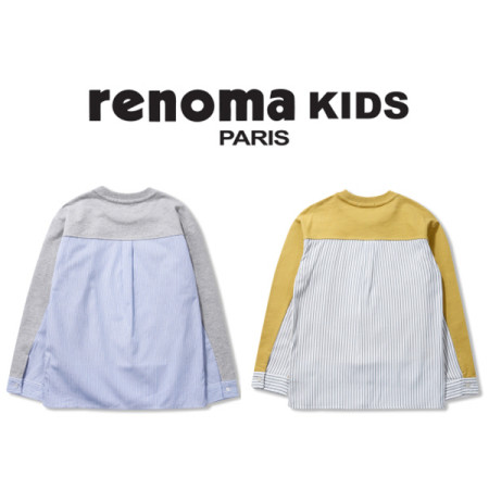 [레노마 키즈] 남아 셔츠레이어드맨투맨티 그레이 [R2011T104]