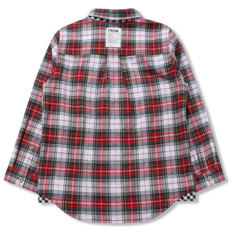 [꼬망스] 드림 체크 배색 셔츠 레드 [ C2011B301]