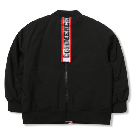 [꼬망스] 드림 테이프 패딩 점퍼 블랙 [C2011J002]