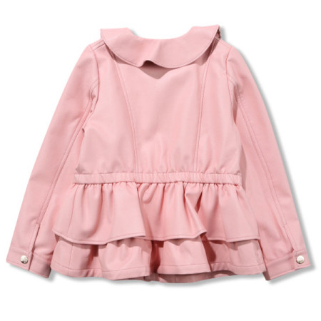 [꼬망스] 가죽프릴 점퍼 핑크 [c2011J053]