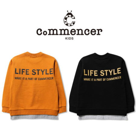 [꼬망스 ] 남아 띠아모 밑단배색 맨투맨 티셔츠 블랙 [C2015T505]