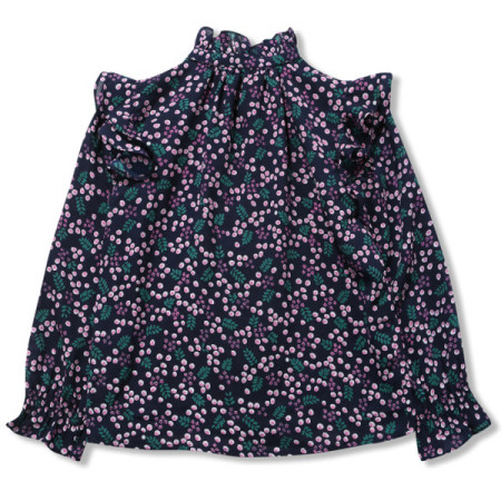 [꼬망스]  여아 보그플로랄 블라우스 퍼플 C2012B351