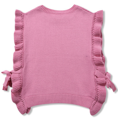 [꼬망스]  여아 보그 프릴니트 베스트핑크 C2012K457