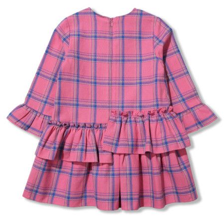 [꼬망스]  여아 보그 빅체크 원피스 핑크 C2012O659