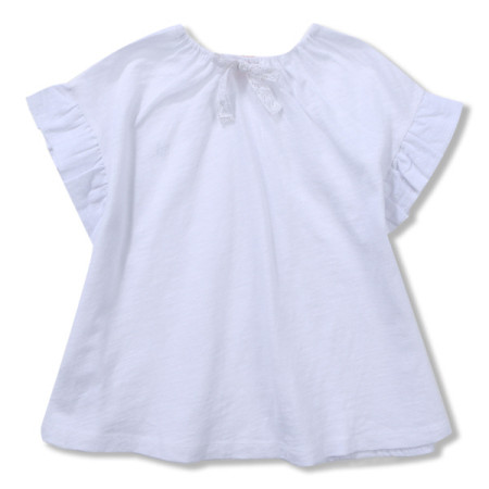 [페리미츠] 아동 여아 미니 프릴 소매 블라우스 화이트 p1921b362