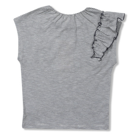 [페리미츠] 아동 여아 트렌디 어깨 프릴 티셔츠 네이비 p1924t193