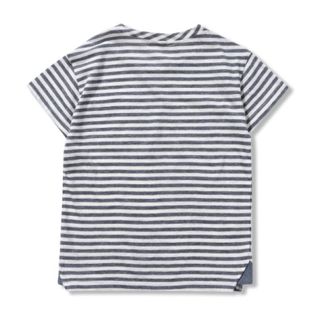 [페리미츠] 아동 남아 야자수 나염 줄무늬 티셔츠 네이비 p1921t107