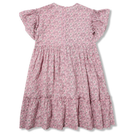 [페리미츠] 아동 여아  플라워 프릴 롱 원피스  핑크  P2025O581