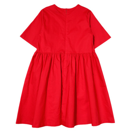 [꼬망스] 아동 여아 샤인 포켓 원피스 레드 C2021O653
