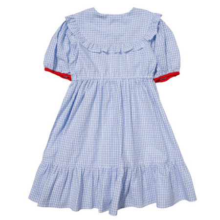 [꼬망스] 아동 여아 샤인 고방 프릴 원피스 블루  C2021O652