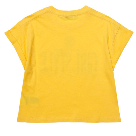 [꼬망스] 아동 여아  샤인소매롤업티셔츠 옐로 C2021T159