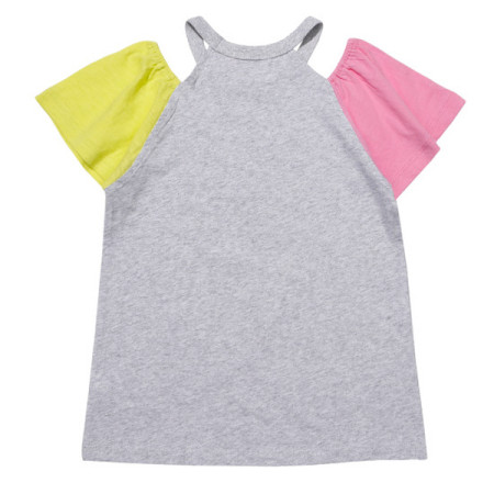 [꼬망스] 아동 여아 에시드 배색 소매 반팔 티셔츠 멜란지   C2061T558