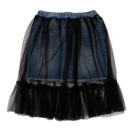 [꼬망스] 아동 여아 샤인샤 데님 스커트 인디고 블루 C2021Q253