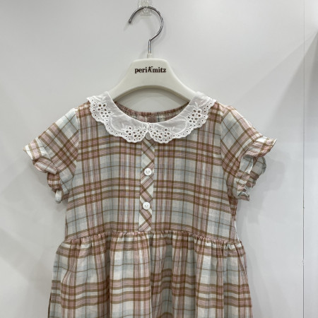 [페리미츠] 러블리 체크 원피스 핑크 P2121O650