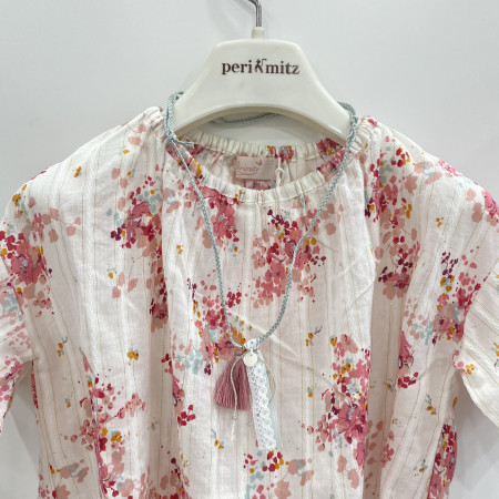 [페리미츠] 러블리 꽃나염 블라우스 핑크 P2121B351