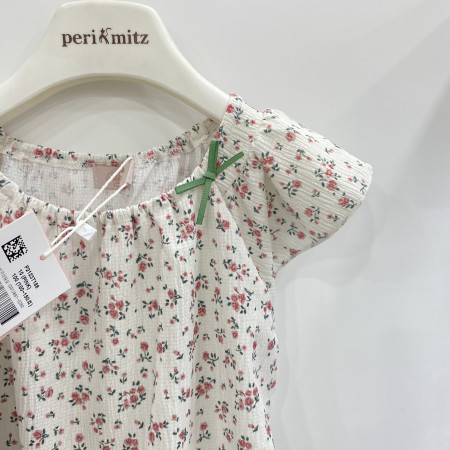 [페리미츠] 프롯 플라워 여름 반팔 티셔츠 핑크 P2123T188