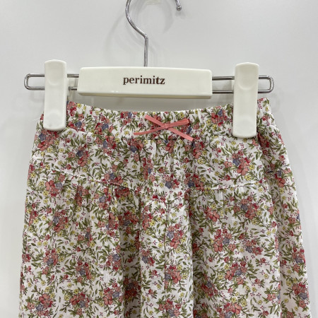 [페리미츠] 플라워 8부 와이드팬츠 아이보리 P2123P284