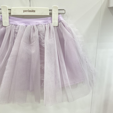 [페리미츠] 러블리 프릴 장식 샤 스커트 퍼플 P2121S601