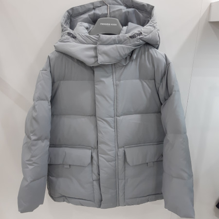 후드 탈부착 덕다운 점퍼 라이트그레이 /네이비 R2045f503