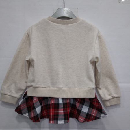 리본프릴 융기모 맨투맨 34베이지 EDMA18WG4