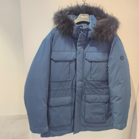 [행복한백화점][마운티아]남성겨울헤비다운 플라티다운자켓 진한청색/잿빛베이지 