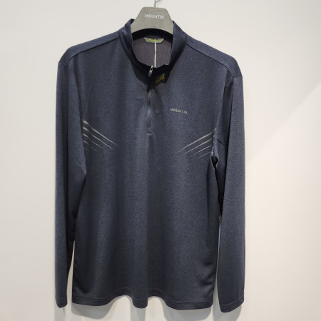 [행복한백화점][마운티아]남성 등산및 레저활동에 좋은 집업티셔츠 크사밀티셔츠 차콜색/진회색/어두운파랑색 1MQ TS S 4007 CH/CG/D9