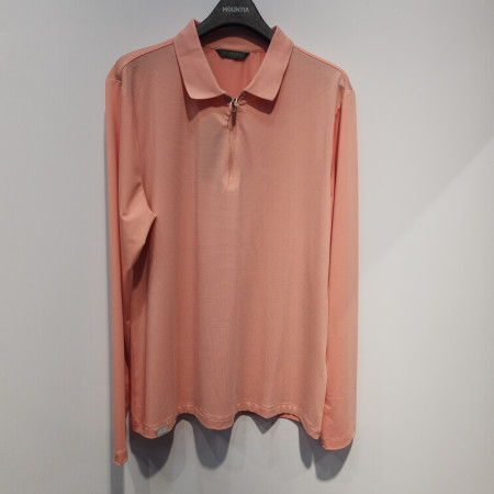 [행복한백화점][마운티아]여성긴팔 집업티셔츠 등산및일상코디에도좋은 카이아티셔츠 밝은코랄색/ 회갈색 1MQ TS S 4506 LC/TO