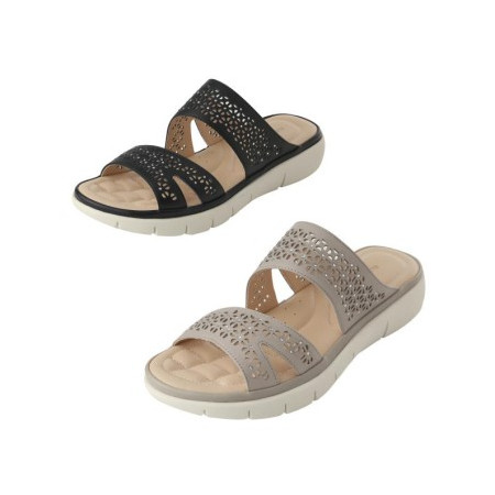 [행복한백화점][엘칸토]여성 양가죽 핫픽스 펀칭 샌들 3cm LCWW43