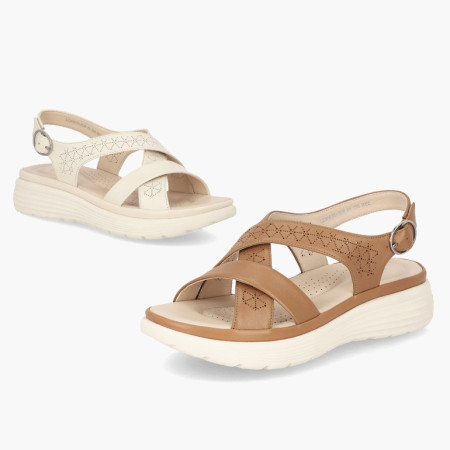 [행복한백화점][엘칸토]여성 양가죽 캐주얼 샌들 3cm LCWW35