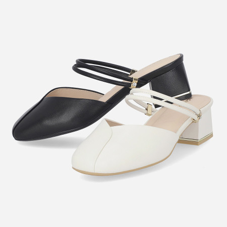 [행복한백화점][엘칸토]여성 양가죽 베이직 투웨이 뮬 슬링백 4cm LCWO76