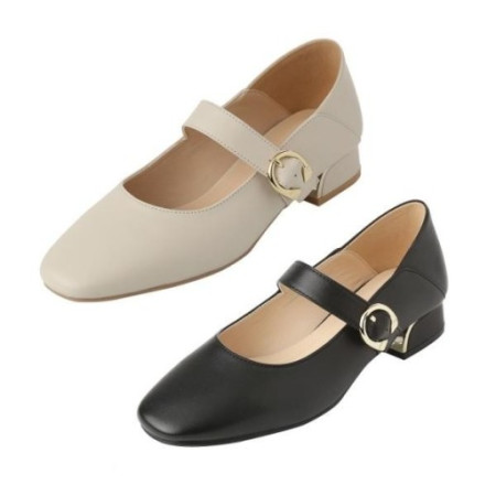 [행복한백화점][엘칸토]여성 베이직 보석 장식 로퍼 힐 3cm LCWD63