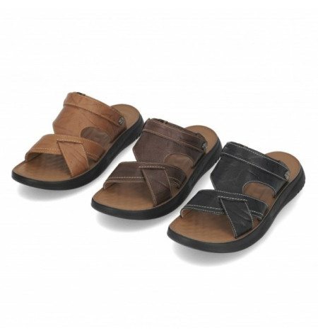 [행복한백화점][엘칸토]남성 소가죽 투웨이 컴포트 웨빙 샌들 3.5cm LCMW54