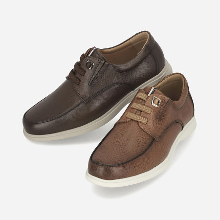 [행복한백화점][엘칸토]남성 엠보 소가죽 데크슈즈 3cm LCMC83