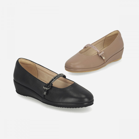 [행복한백화점][엘칸토]여성 양가죽 플랙서블 초경량 웨지 펌프스 3cm LCWD19