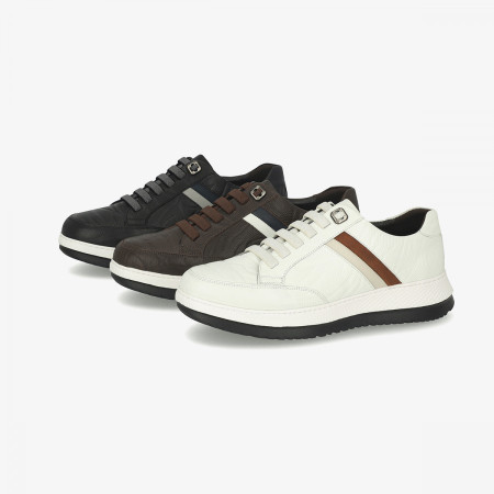 [행복한백화점][엘칸토]남성 소가죽 엠보무늬 스니커즈 4.5cm LCMS50