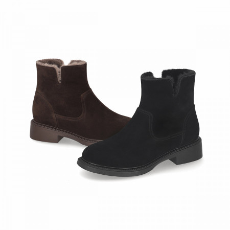 [행복한백화점][엘칸토]여성 양가죽 스웨이드 앵클 부츠 3cm LCWA30