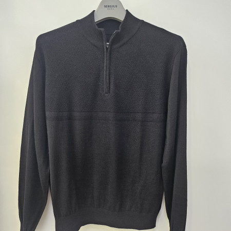 [행복한백화점][세르지오] 봄 가을 블랙 반폴라 니트티셔츠 sntur2d5503a