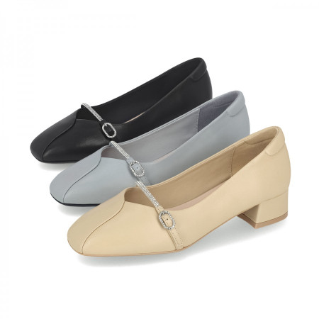 [행복한백화점][엘칸토]여성 양가죽 보석 스트랩 펌프스 3cm LCWD29