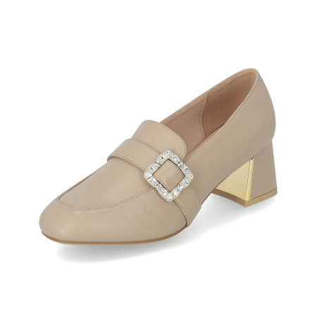 [행복한백화점][엘칸토]여성 양가죽 보석장식 로퍼힐 5.5cm LCWD36 35