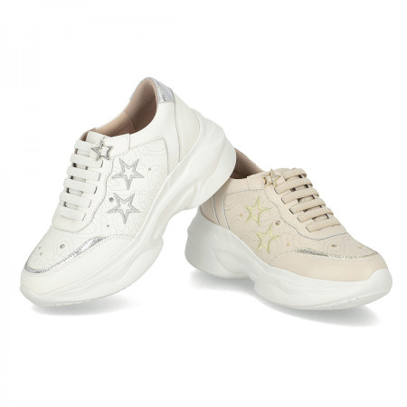 [행복한백화점][엘칸토]여성 소가죽 별자수 어글리스니커즈 7cm LCWS02