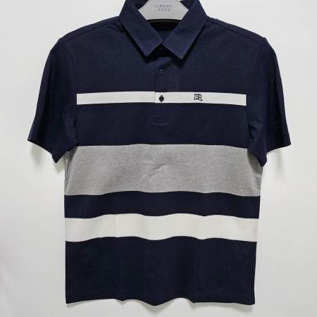 [행복한백화점][세르지오]면100% 스트라이프 그린 반팔 티셔츠 stsdkmd2836