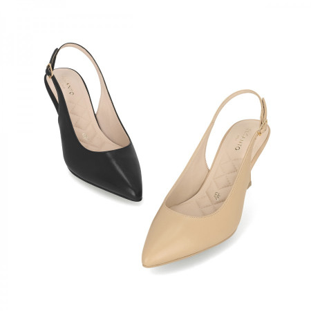 [행복한백화점][엘칸토]여성 양가죽 스틸레토 슬링백 7cm LCWO21