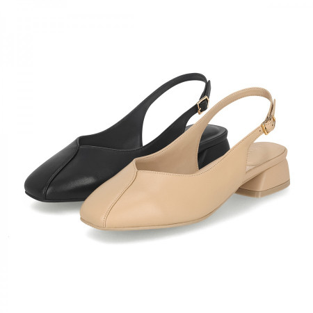 [행복한백화점][엘칸토]여성 양가죽 스퀘어 토 슬링백 3cm LCWO24 