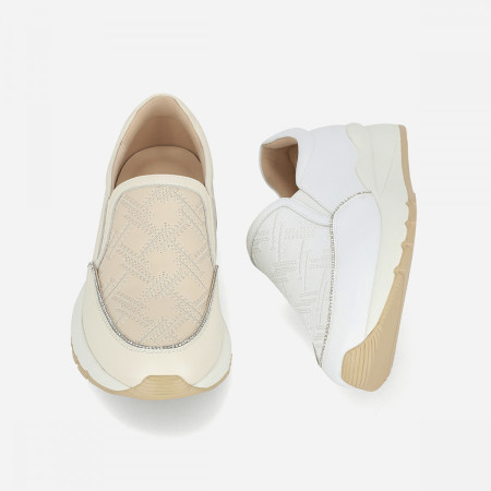 [행복한백화점][엘칸토]여성 소가죽 자수 슬립온 4cm LCWC04